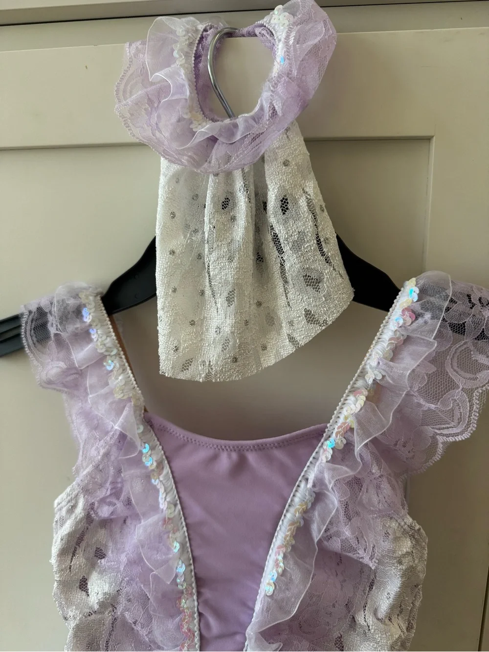Lavender Lace Ballet Tutu Dress with Matching Hairpeice